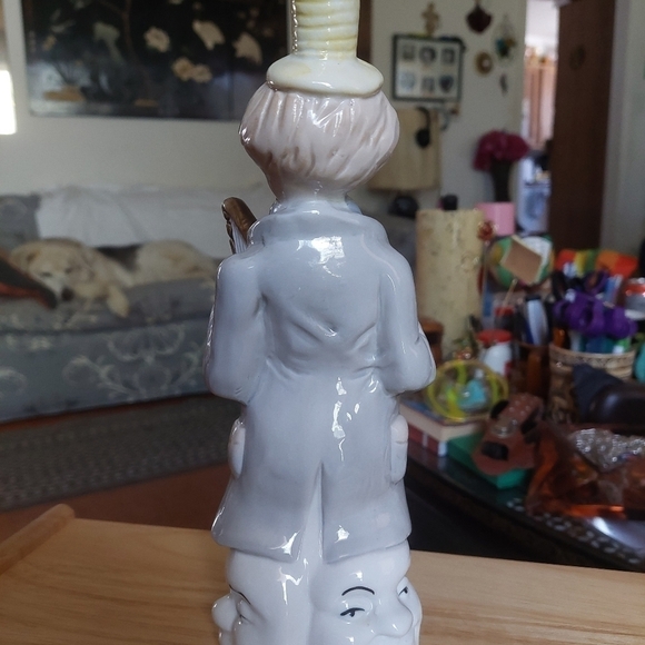 Vintage* Porcelain Espada Navaro Harpsichord Playing Clown - Picture 3 of 5